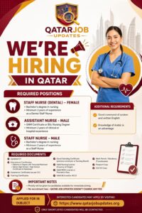 🚨 URGENT NURSING JOBS IN QATAR – APPLY NOW!