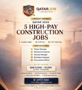 “QATAR URGENT HIRING 2025 🔥 HIGH SALARY JOBS APPLY NOW”