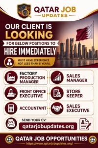 🚨 URGENT HIRING IN QATAR – APPLY NOW & BUILD YOUR FUTURE! 🇶🇦